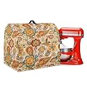 Talayituse Paisley Flower Leaves Print Stand Mixer Covers Kitchen Aid Mixer Cover Dust Cover with Pockets and Handle, Washable Mixer Covers Small Appliance Cover Kitchen Accessories, Large