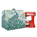 Talayituse Peacock Butterfly Flower Print Stand Mixer Covers Kitchen Aid Mixer Cover Dust Cover with Pockets and Handle, Washable Mixer Covers Small Appliance Cover Kitchen Accessories, Small