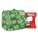 Talayituse Shamrock Daisy Print Stand Mixer Cover Compatible with Kitchen Aid 6-8 Quart Bowl Lift Model, Dust Cover with Handle for Coffee, St Patrick's Day Decor, Large