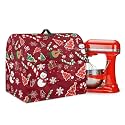 Talayituse Snowman Deer Tree Print Stand Mixer Covers Kitchen Aid Mixer Cover Dust Cover with Pockets and Handle, Washable Mixer Covers Small Appliance Cover Kitchen Accessories Christmas Decor, Large