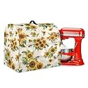 Talayituse Sunflower Bee Print Stand Mixer Covers Kitchen Aid Mixer Cover Dust Cover with Pockets and Handle, Washable Mixer Covers Small Appliance Cover Kitchen Accessories, Small
