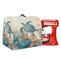 Talayituse Turtle Coral Starfish Seashell Print Stand Mixer Covers Kitchen Aid Mixer Cover Dust Cover with Pockets and Handle, Washable Mixer Covers Small Appliance Cover Kitchen Accessories, Small