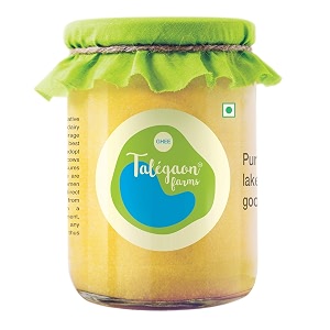 talegaon farms premium cow ghee - 500ml  pure desi ghee  traditional amp cultured  vedic bilona method  natural lactose-free amp gluten-free  fresh healthy amp lab tested  glass jar pack of 1