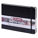 Talens ROYAL Art Creation Hardcover Sketchbook, 80 Sheets, 140gsm, Acid Free, Black, 15x21 cm