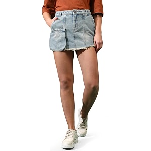 Tales Stories Denim Skirt for Women-Y118410