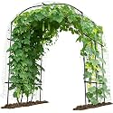 Tall Garden Arch Trellis for Climbing Plants, 88" H Metal Trellis Archway