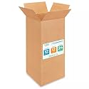 Tall Moving &amp; Shipping Boxes 12 x 12 x 24 inches (5-Pack) - Extra Strength 200 lb vs Regular - Corrugated Moving Boxes - Packaging Box for Delivery - Packing and Moving Box by IDL Packaging