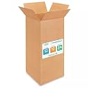 Tall Moving &amp; Shipping Boxes 12"L x 12"W x 24"H (25-Pack) - Extra Strength 200 lb vs Regular - Corrugated Boxes for Packaging Moving - Corrugated Packaging Box - Box Cardboard by IDL Packaging