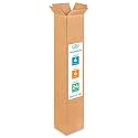 Tall Moving &amp; Shipping Boxes 4x4x24 inches (10-Pack) - Extra Strength 200 lb vs Regular - Corrugated Strong Boxes for Packaging Moving - Cardboard Box, Made in USA - Packing Box by IDL Packaging