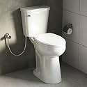 Tall Toilets For Seniors 21 Inch, Los Flexi Comfort & High Toilet, Elongated Bowl and Soft-Close Seat, 1.28 GPF Extra Tall Handicap Toilet with Efficient Siphonic Flush & 12" Rough-In