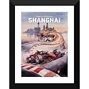 Tallenge - 2018 Shanghai Grand Prix Poster - Ferrari - X Large Poster Paper - Framed (24 x 34 inches)