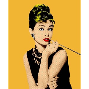 tallenge - audrey hepburn hollywood pop art poster - large posterpaper22 x 30 inches multicolour