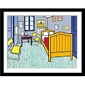 Tallenge - Bedroom at Arles - Roy Lichtenstein - Modern Pop Art Painting? - Extra Large Poster Framed (Paper,24x34 inches, Multicolour)
