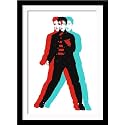 Tallenge - Elvis Action Hero Pop Art Poster - Small Framed Poster(Paper,12 x 17 inches, Multicolour)