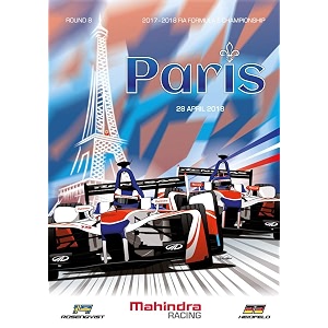 tallenge - eprix - formula e paris 2018 - small poster paper 12 x 17 inches