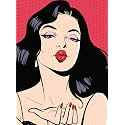 Tallenge - Flying Kiss - Pop Art Painting Poster - Large Poster(Paper,22 x 30 inches, MultiColour)