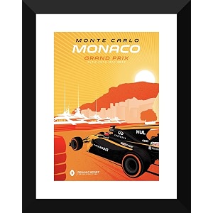 tallenge - grand prix 2017 - monaco - small poster paper - framed 12 x 17 inches