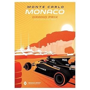tallenge - grand prix 2017 - monaco - small poster paper 12 x 17 inches