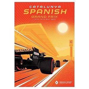 tallenge - grand prix 2017 - spain - small poster paper 12 x 17 inches