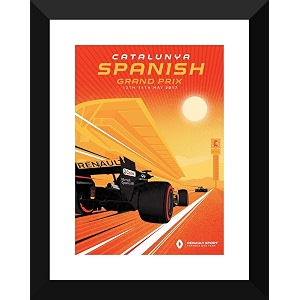 tallenge - grand prix 2017 - spain - x large poster paper - framed 24 x 34 inches