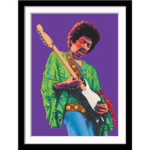 tallenge -jimi-hendrix-purple-haze pop art poster - medium framed posterpaper17 x 24 inches multicolour
