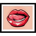 Tallenge - Lips Of Woman Pop Art Poster - Medium Framed Poster(Paper,24 x 19 inches, MultiColour)