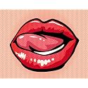 Tallenge - Lips Of Woman Pop Art Poster - Medium Poster(Paper,24 x 19 inches, MultiColour)