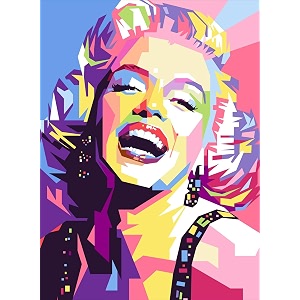 tallenge - marilyn monroe - pop art painting poster - small posterpaper12 x 17 inches multicolour