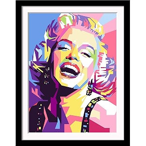 tallenge - marilyn monroe - pop art painting poster - medium framed posterpaper18 x 24 inches multicolour