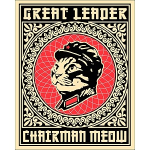 tallenge - pop art - chariman meow poster - small posterpaper12 x 17 inches multicolour