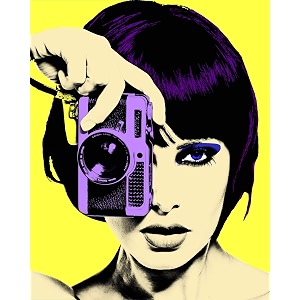 tallenge - pop art - girl with camera poster - medium posterpaper19 x 24 inches multicolour