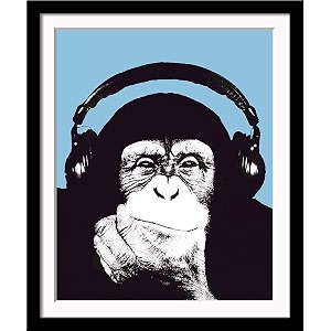 tallenge - pop art - monkey thinker poster - large framed posterpaper22 x 30 inches multicolour
