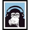 Tallenge - Pop Art - Monkey Thinker Poster - Large Framed Poster(Paper,22 x 30 inches, MultiColour)