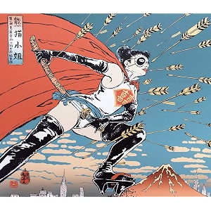 tallenge - pop art - samurai girl poster - large posterpaper30 x 26 inches multicolour