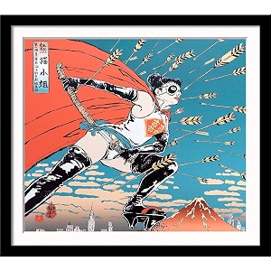 tallenge - pop art - samurai girl poster - medium framed posterpaper24 x 21 inches multicolour