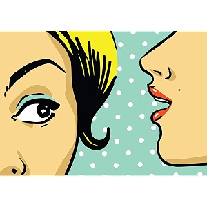 tallenge - pop art - telling secrets poster - large posterpaper30 x 21 inches multicolour
