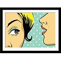 Tallenge - Pop Art - Telling Secrets Poster - Large Framed Poster(Paper,30 x 21 inches, MultiColour)