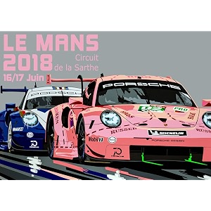tallenge - porsche - le mans 2018 - small poster paper 12 x 17 inches