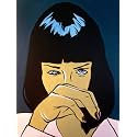 Tallenge - Pulp Fiction - Uma Thurman Mia Wallace - Quentin Tarantino Hollywood Movie Pop Art Poster - Small Poster(Paper,12 x 17 inches, MultiColour)