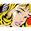 Tallenge - Ribbon Girl Pop Art Poster - Small Poster(Paper,12 x 17 inches, MultiColour)