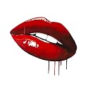 Tallenge - Ruby Red Lips Pop Art Painting Poster - Large Poster(Paper,30 x 30 inches, MultiColour)
