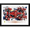 Tallenge - Scuderia Ferrari Pit-Stop - Small Poster Paper - Framed (12 x 17 inches)