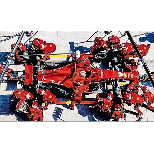 tallenge scuderia ferrari pit-stop x large poster paper 24 x 34 inches