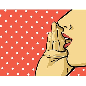tallenge -telling secrets pop art poster - medium posterpaper18 x 24 inches multicolour