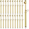 Tallew 20 Pack Dual Head Tire Pressure Gauge Heavy Duty Air Pressure Tire Gauge for Auto Truck Car RV Van Gage Range 10-150PSI, 1-10Bar (Gold)