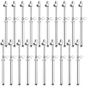 Tallew 20 Pack Dual Head Tire Pressure Gauge Heavy Duty Air Pressure Tire Gauge for Auto Truck Car RV Van Gage Range 10-150PSI, 1-10Bar (Silver)