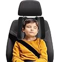 Tallew 360° Adjustable Car Headrest Pillow, Memory Foam Head Neck Support Pillow U Shaped Design Travel Sleeping Car Headrest for Vehicle Seat with Poles for Kids and Adults