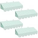 Tallew 4 Pcs 3D Cardboard Awning Wall Decor, Checkers, Mint