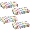 Tallew 4 Pcs 3D Cardboard Awning Wall Decor, Checkers, Pastel