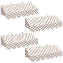 Tallew 4 Pcs 3D Cardboard Awning Wall Decor, Checkers, Khaki White